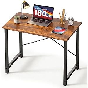 $19.98* | 32" DUMOS Compact Writing/Computer Desk (Rustic/Wood Brown) at Amazon